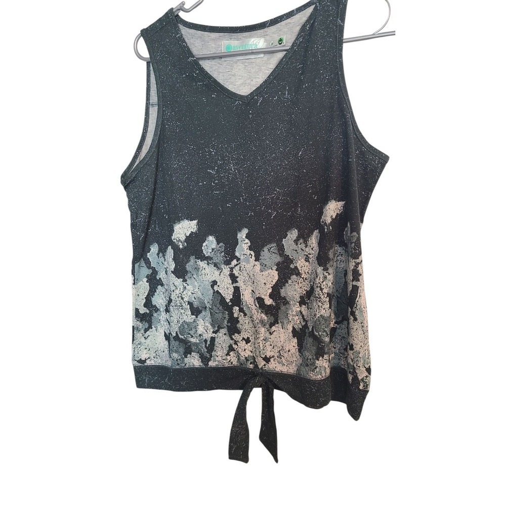 Aventura Organic Cotton Green V Neck Sleeveless‎ Top Medium